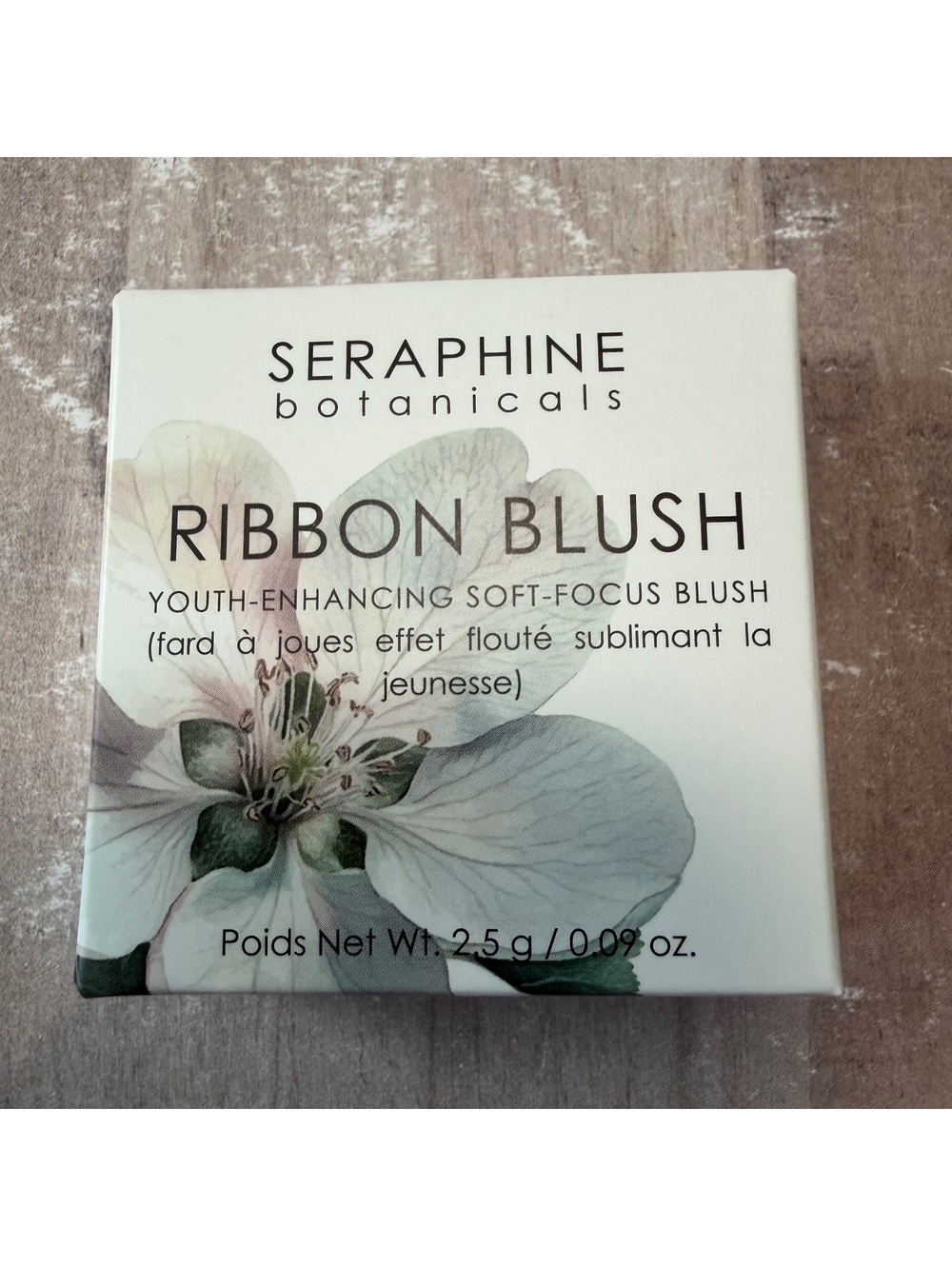 Seraphine Botanical Ribbon Blush - Whisper Pink 0.09oz/2.5g NIB